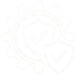 Gear shield check icon
