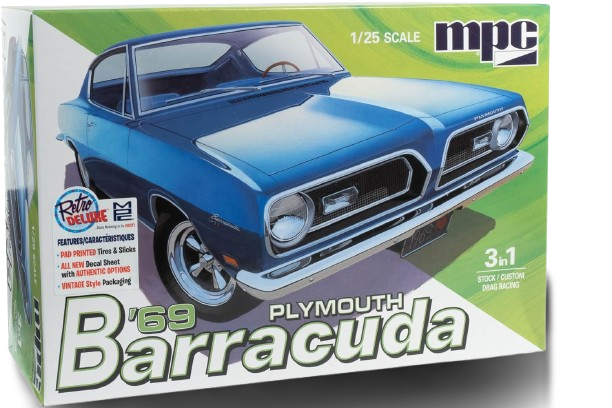 1969 Plymouth Barracuda 1:25 Scale Model KIt